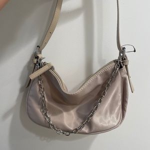 Over shoulder bag beige chain